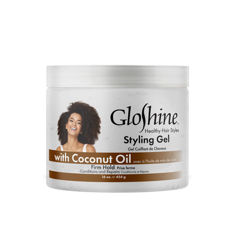 GloShine Coconut Oil Styling Gel Firm Hold 16 oz